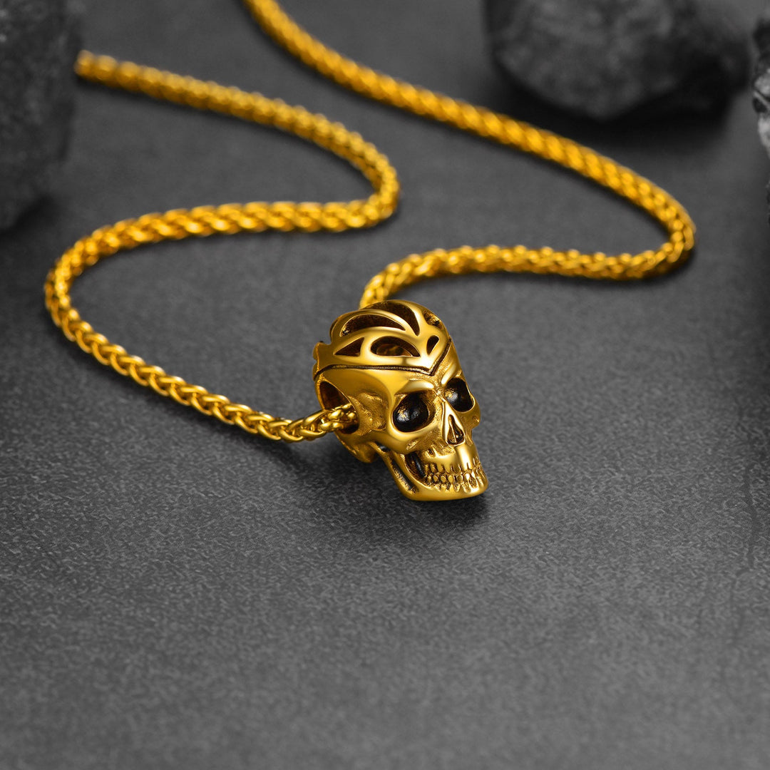 Flash Sale Gothic Skeleton Skull Necklace Pendant For Men
