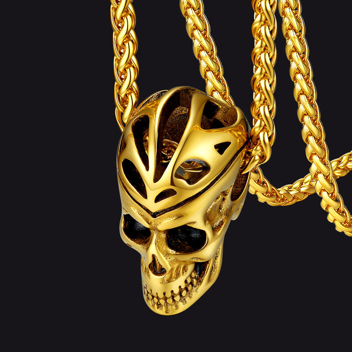 Flash Sale Gothic Skeleton Skull Necklace Pendant For Men
