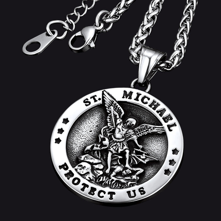 Archangel St. Michael Pendant Necklace for Men