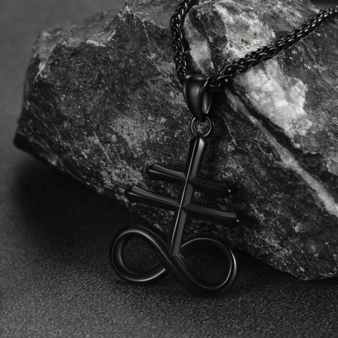Church of Satan Leviathan Cross Necklace Pendant for Men