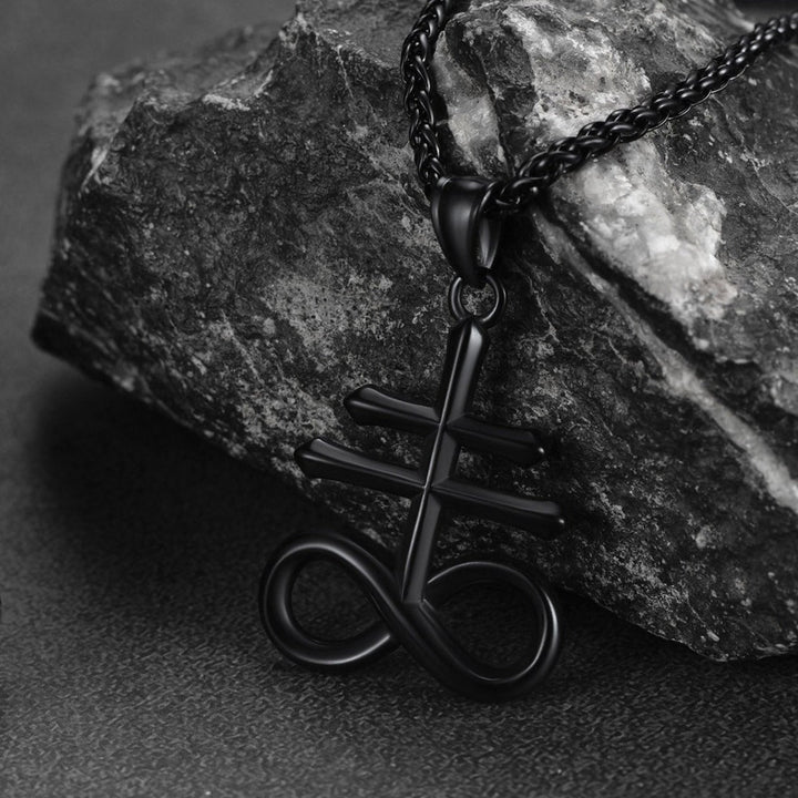 Church of Satan Leviathan Cross Necklace Pendant for Men