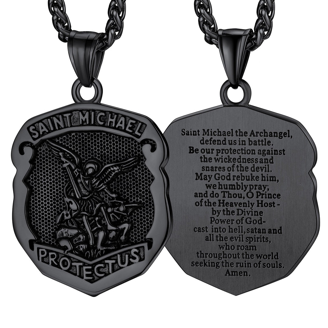 Catholic Saint Michael Pendant Necklace For Men