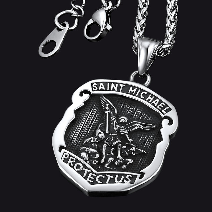 Catholic Saint Michael Pendant Necklace For Men