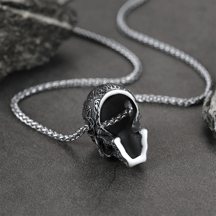 Gothic Skull Pendant Necklace For Men