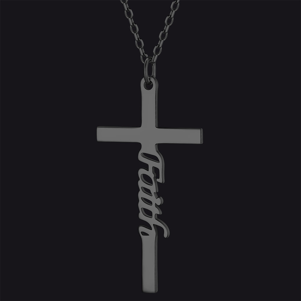 Christian Faith Cross Necklace Pendant for Men Women