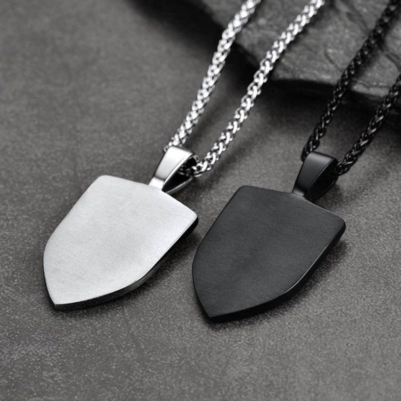 Custom Masonic Shield Pendant Necklace for Men