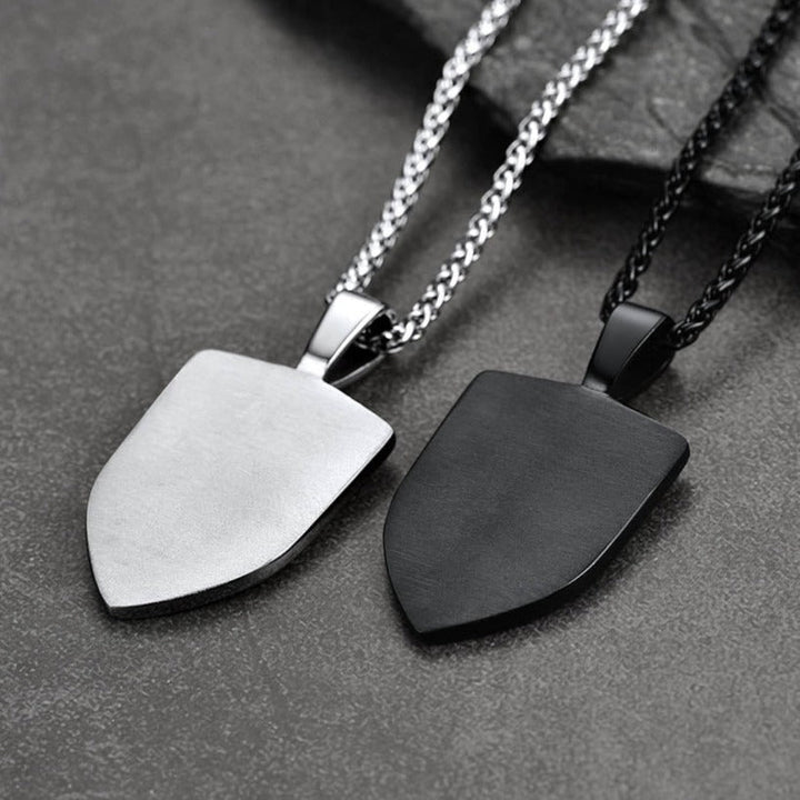 Custom Masonic Shield Pendant Necklace for Men