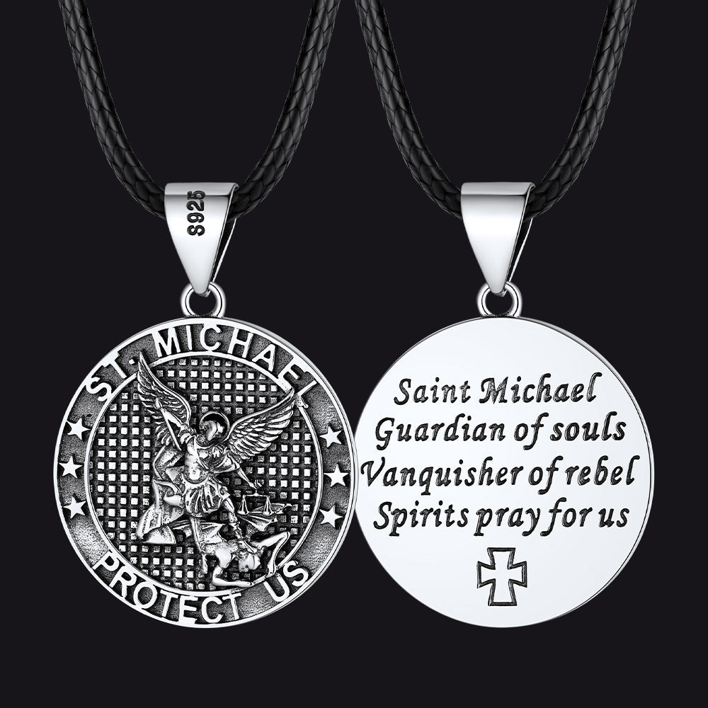 Archangel St. Michael Pendant Necklace for Men