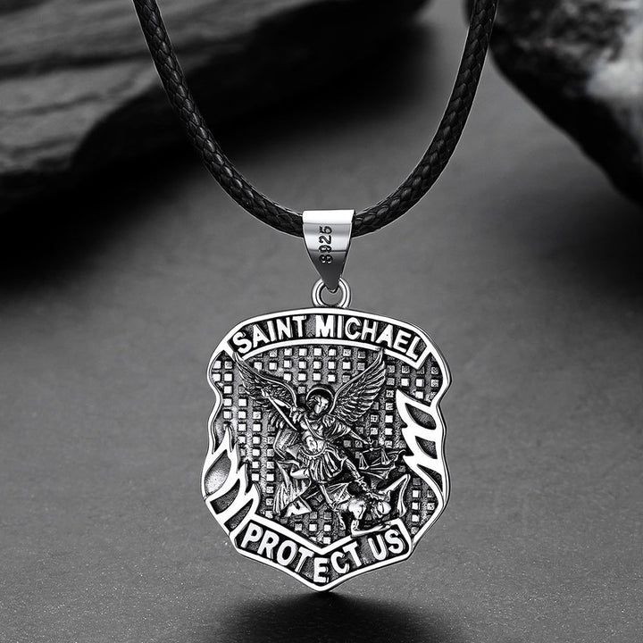 Catholic Saint Michael Pendant Necklace For Men