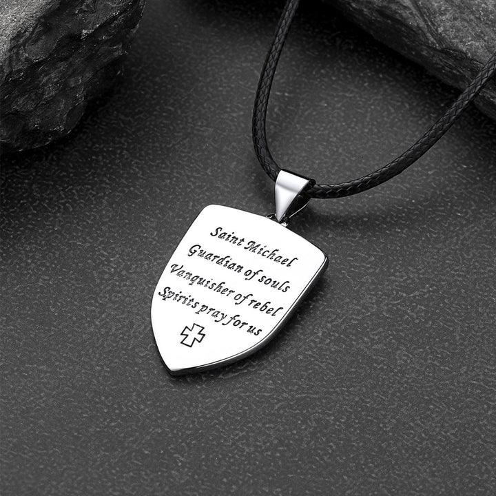 Shield Archangel St. Michael Protection Necklace For Men