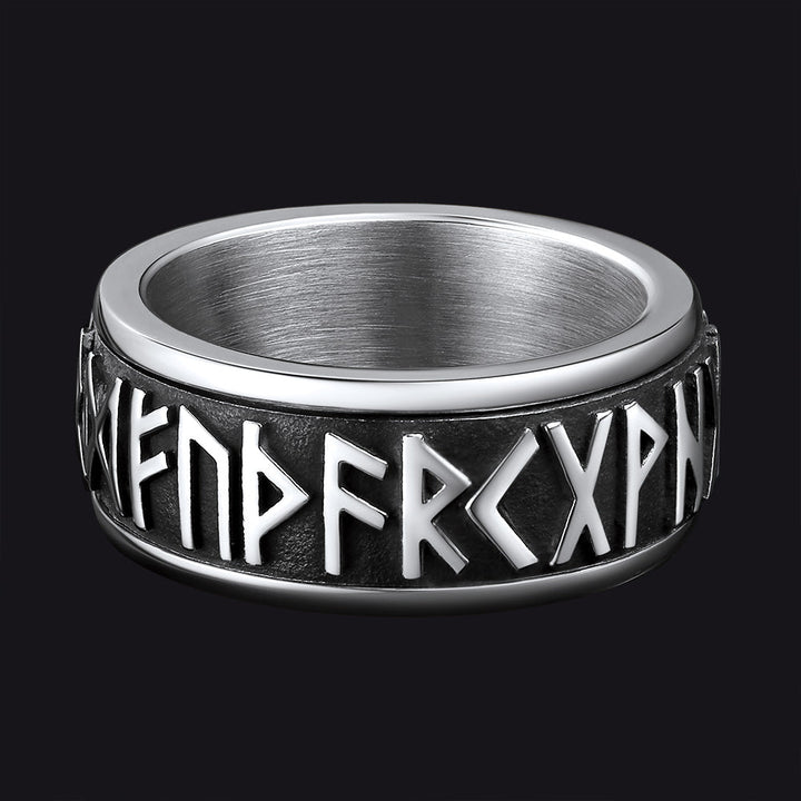 Norse Viking Rune Fidget Anxiety Band Ring For Men