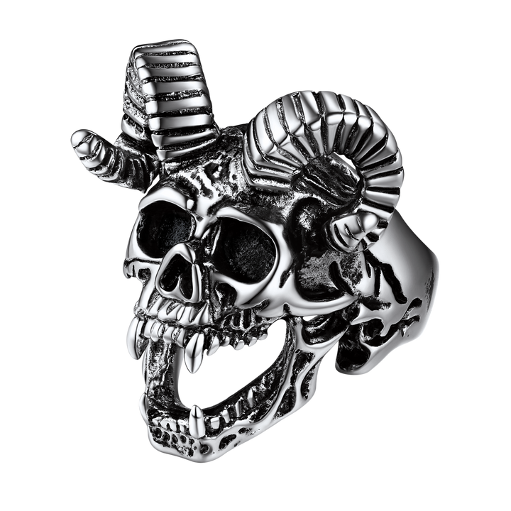 Satanic Baphomet Goat Skull Ring For Men