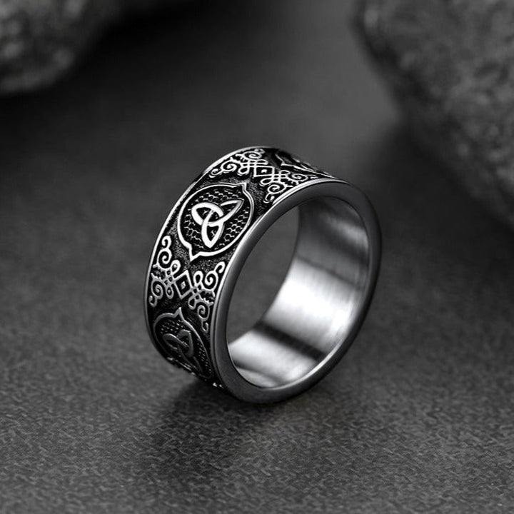 Vintage Celtic Knot Band Ring For Men