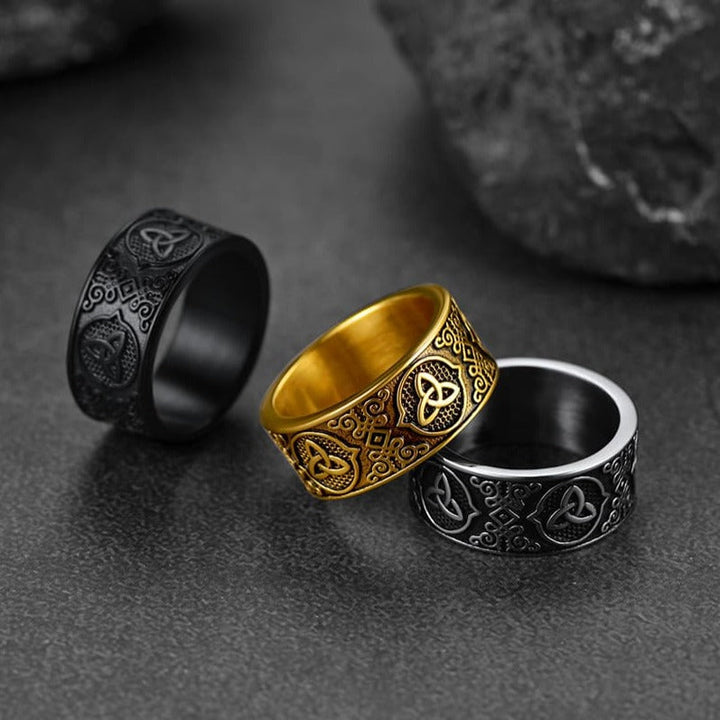 Vintage Celtic Knot Band Ring For Men