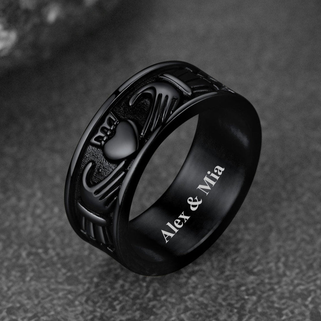 Celtic Claddagh Love Wedding Band Ring for Men and Women