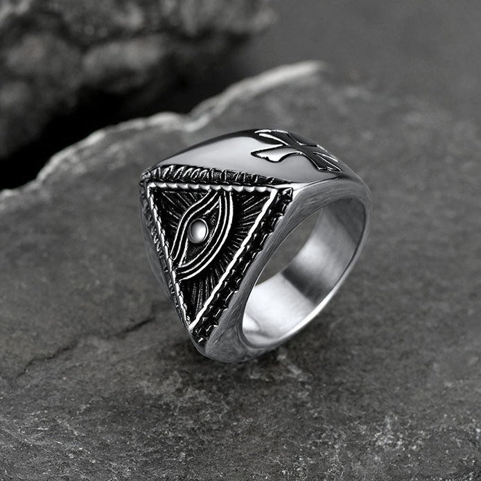 All Seeing Eye Ring Eye of Providence Ring for Men