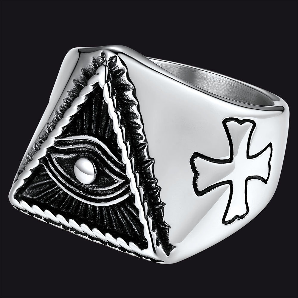 All Seeing Eye Ring Eye of Providence Ring for Men