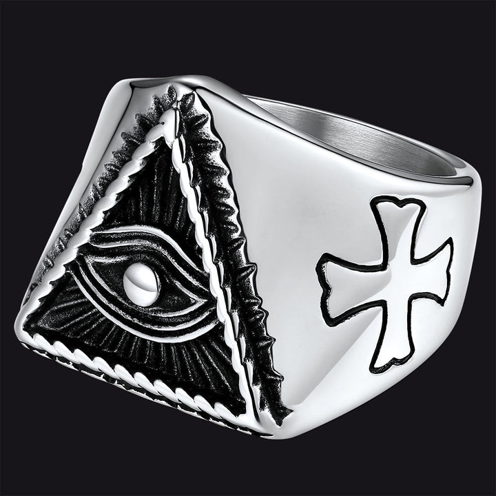 All Seeing Eye Ring Eye of Providence Ring for Men
