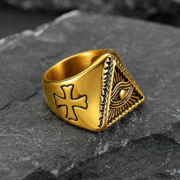 All Seeing Eye Ring Eye of Providence Ring for Men