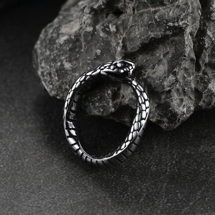 Stainless Steel Midi Snake Band Ring for Men Women