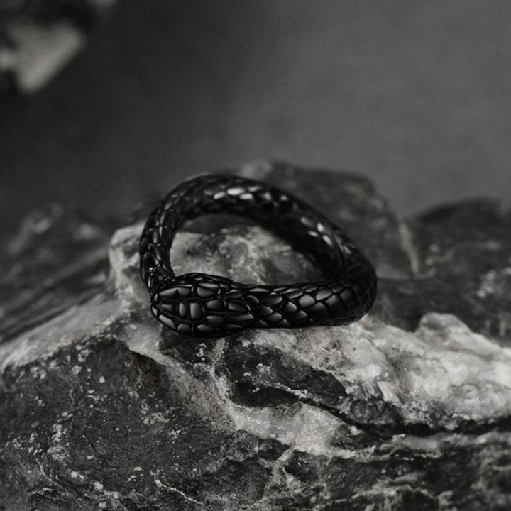 Stainless Steel Midi Snake Band Ring for Men Women