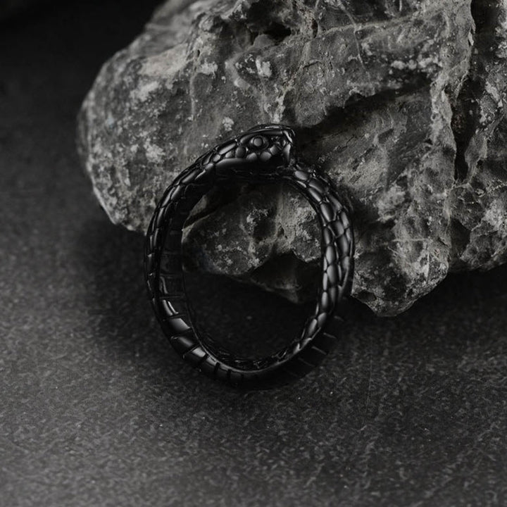 Stainless Steel Midi Snake Band Ring for Men and Women