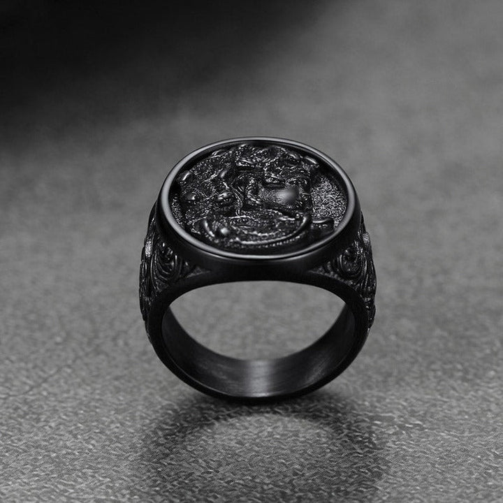 Medusa Snake Hair Ring Greek Mythology Signet Ring for Men Women