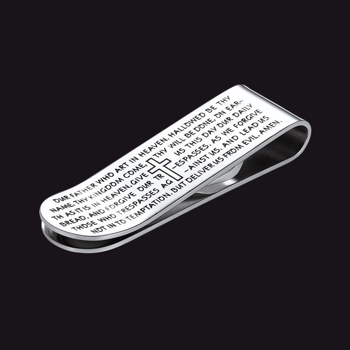 Cross Prayer Money Clip Money Card Holder for Men