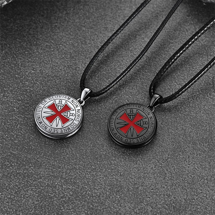 Custom Knights Templar Cross Photo Locket Necklace with Picture