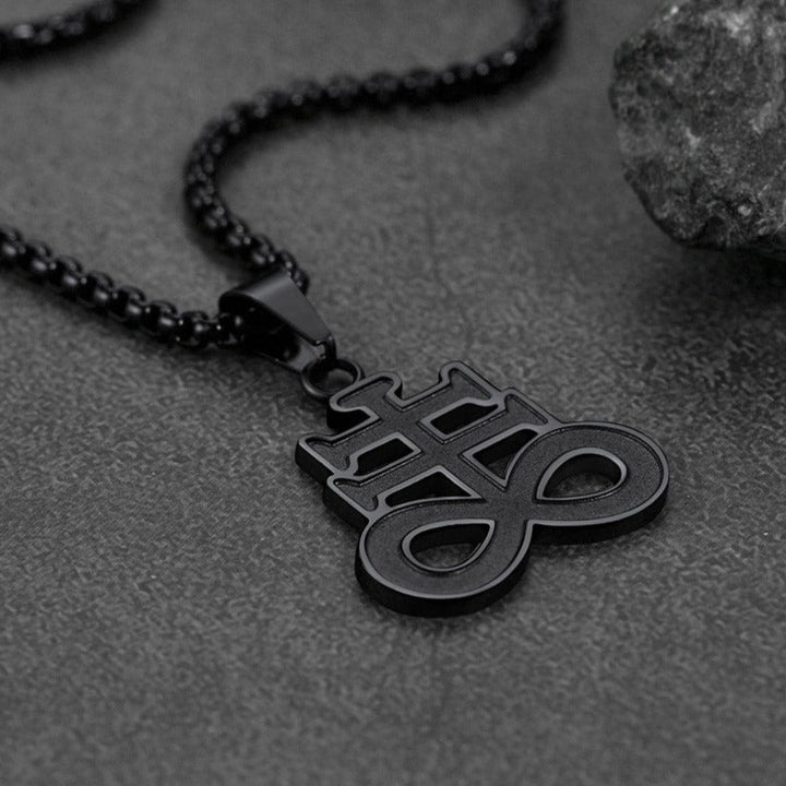 Satanic Leviathan Cross Necklace For Men