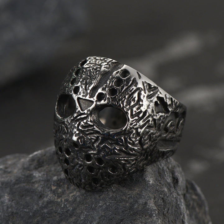 Gothic Jason Voorhees Mask Ring for Men
