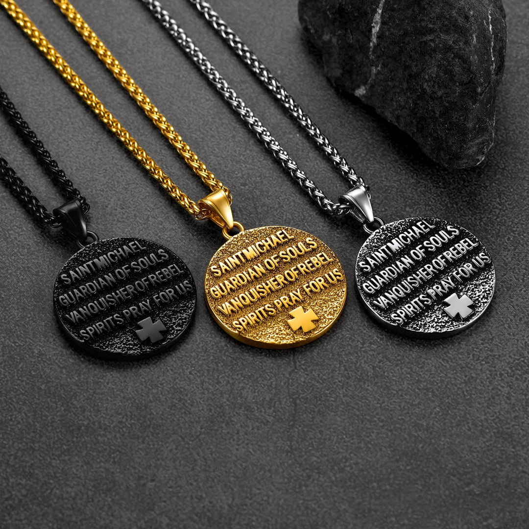 Archangel St. Michael Pendant Necklace for Men