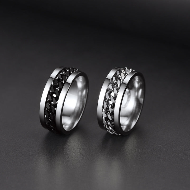 Cuban Chain Fidget Ring for Anxiety