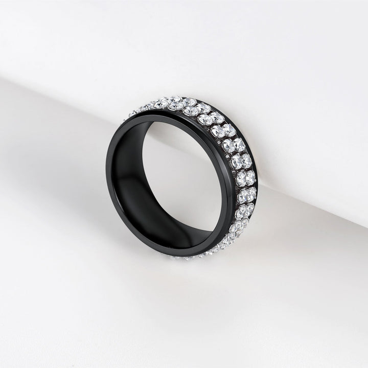 CZ Diamond Fidget Anxiety Band Ring for Men