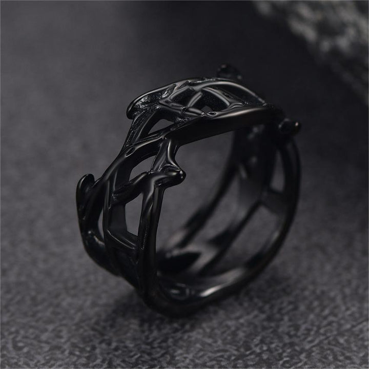 Christian Jesus Crown of Thorns Ring for Men