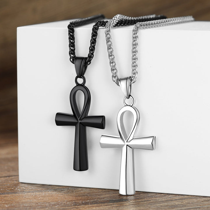 Egyptian Coptic Ankh Cross Pendant Necklace For Men Women