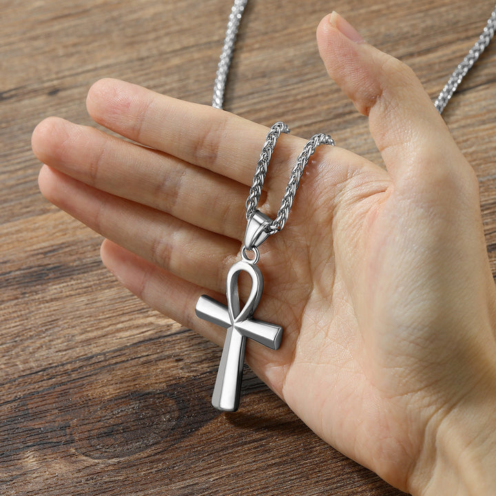 Egyptian Coptic Ankh Cross Pendant Necklace For Men Women