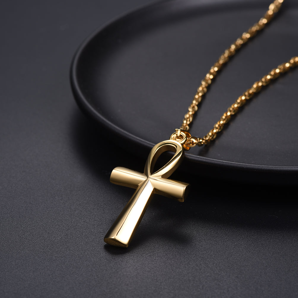 Egyptian Coptic Ankh Cross Pendant Necklace For Men Women