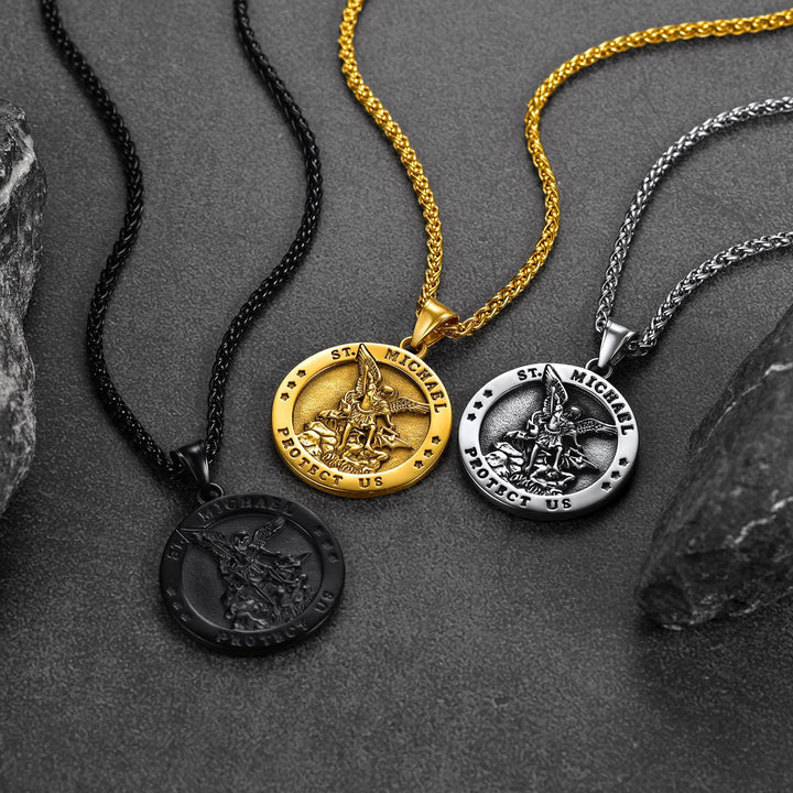 Archangel St. Michael Pendant Necklace for Men