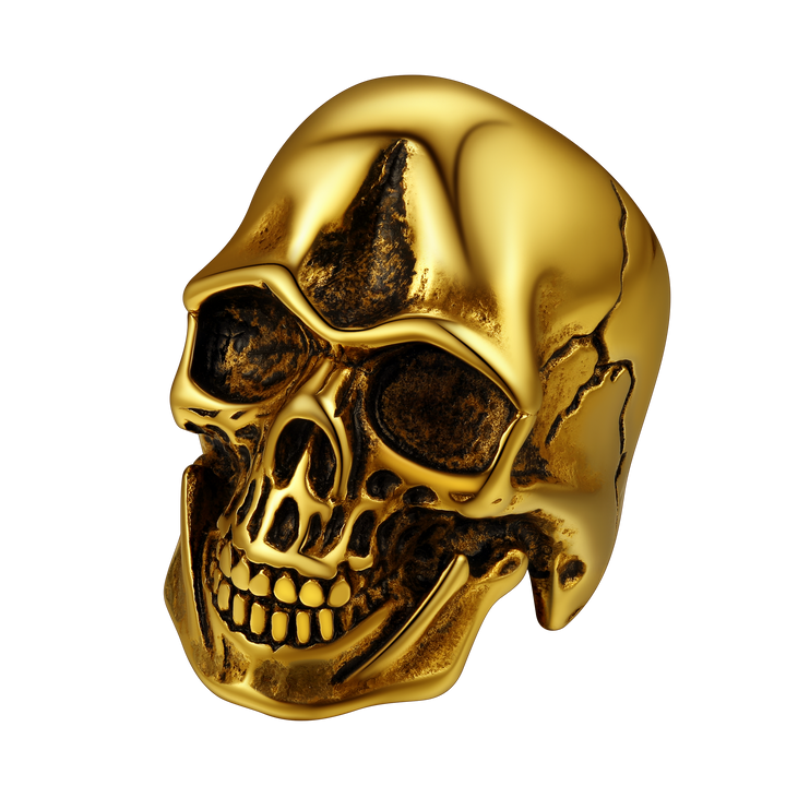 Gothic Biker Skull Stainless Steel Ring For Men
