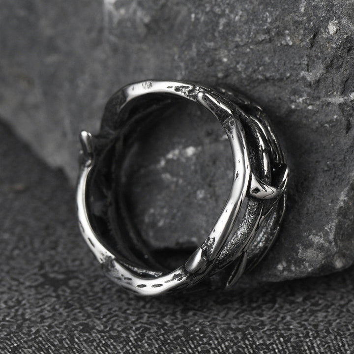 Christian Jesus Crown of Thorns Ring for Men