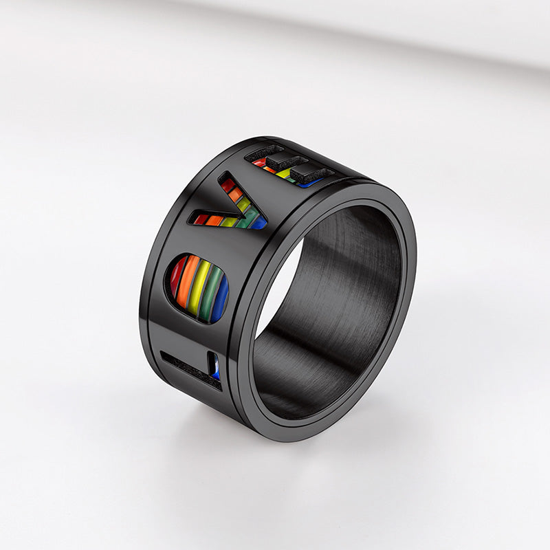 Rainbow Love Pride Fidget Anxiety Ring for LGBT