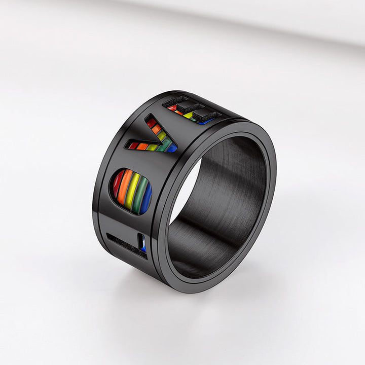 Rainbow Love Pride Fidget Anxiety Ring for LGBT