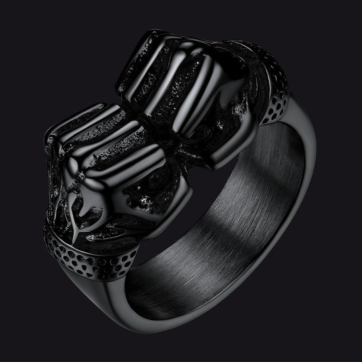 Punk Rock Stainless Steel Boxing Fist Ring for Men