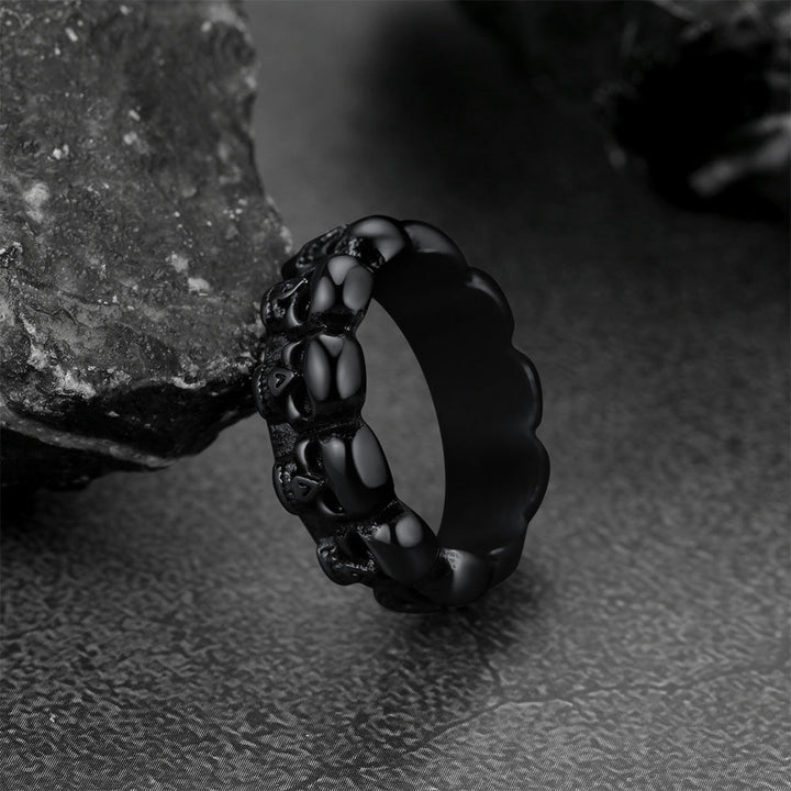 Gothic Punk Skull Ring For Men Stainless Steel