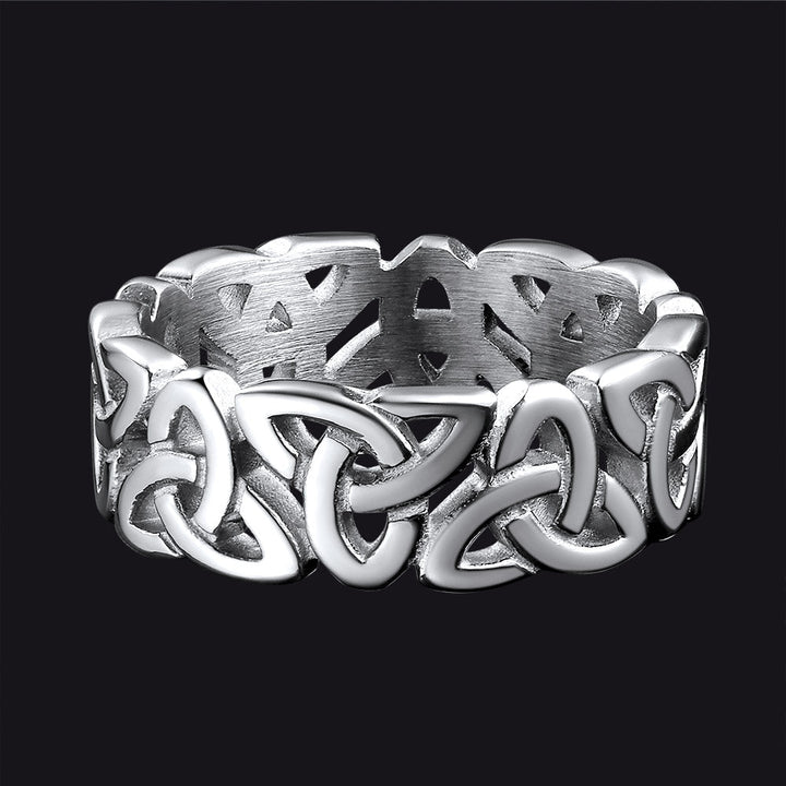 Irish Triquetra Celtic Knot Ring For Men Women