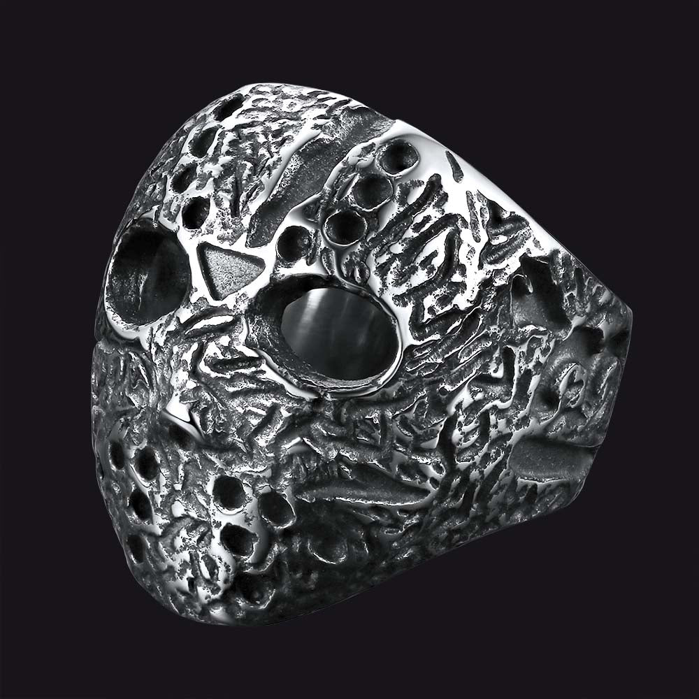 Gothic Jason Voorhees Mask Ring for Men
