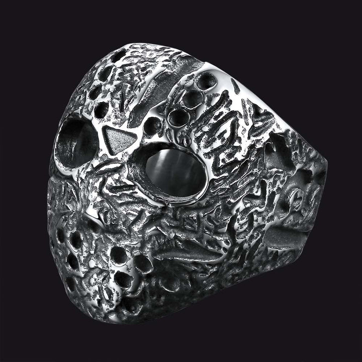Gothic Jason Voorhees Mask Ring for Men