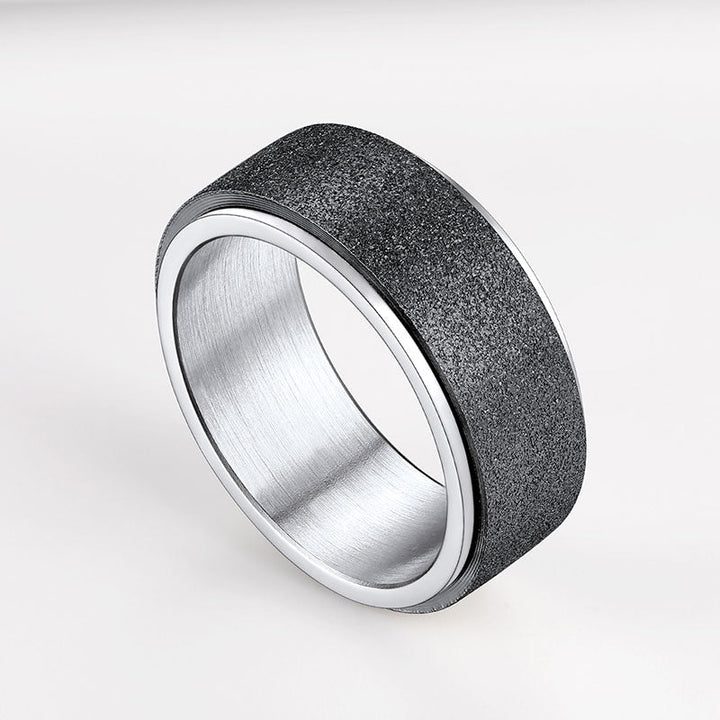 Glitter Finish Fidget Anxiety Ring Stainless Steel