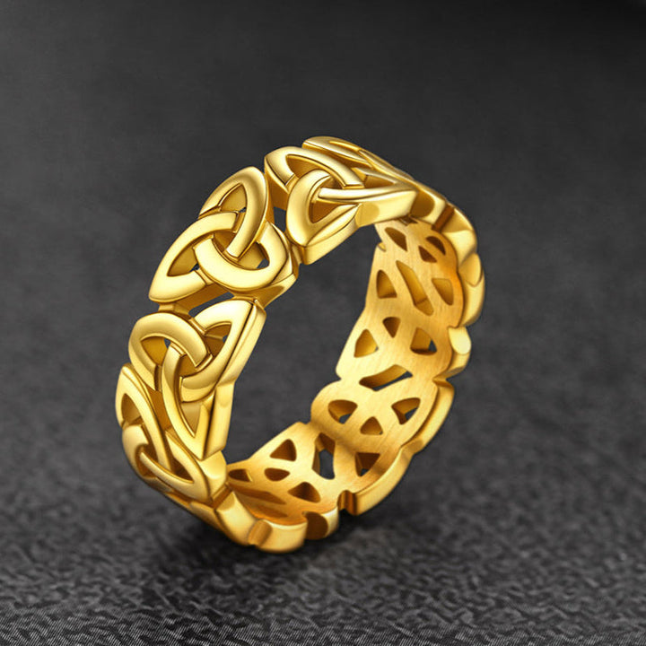 Irish Triquetra Celtic Knot Ring For Men Women